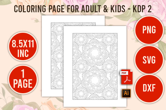 Coloring Page for Adult Kids - KDP 2: A Creative and Relaxing Pastime