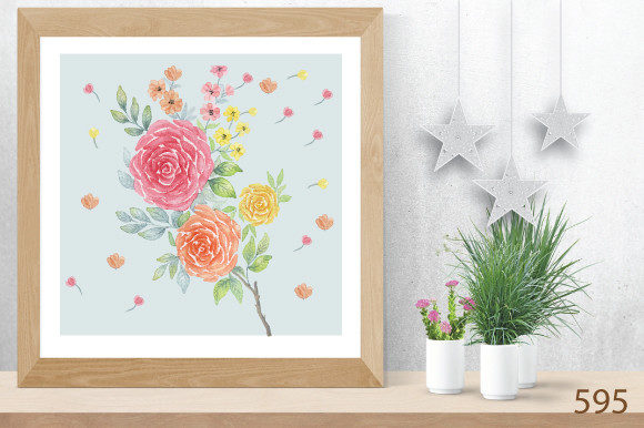 Discover the Beauty of Watercolor Hand Drawing Floral Decor 595