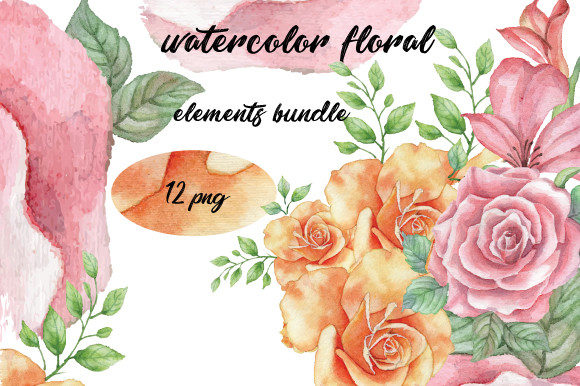 Discover the Versatility of the Watercolor Floral Elements Bundle, 601