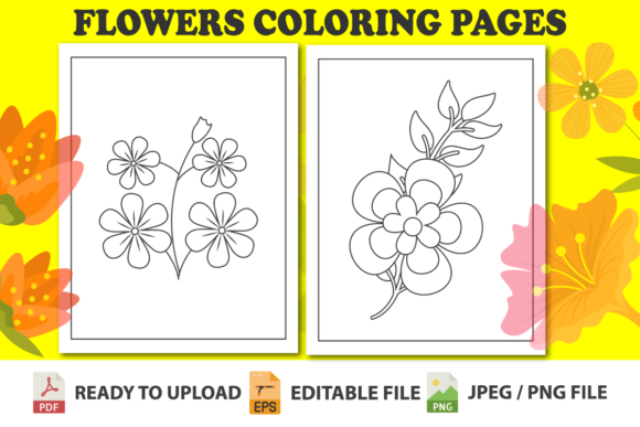 Engaging Flowers Coloring Pages for Kids