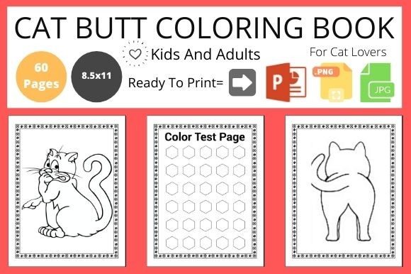 Explore Cute Cat Butt Coloring Pages for Adults