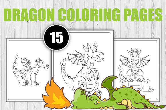 Explore the Magic of Dragon Coloring Book Pages for Kids V-02