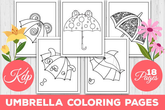 Umbrella Coloring Book for Creative Kids